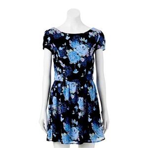 Three Pink Hearts Trixxi floral skater dress size 5 juniors